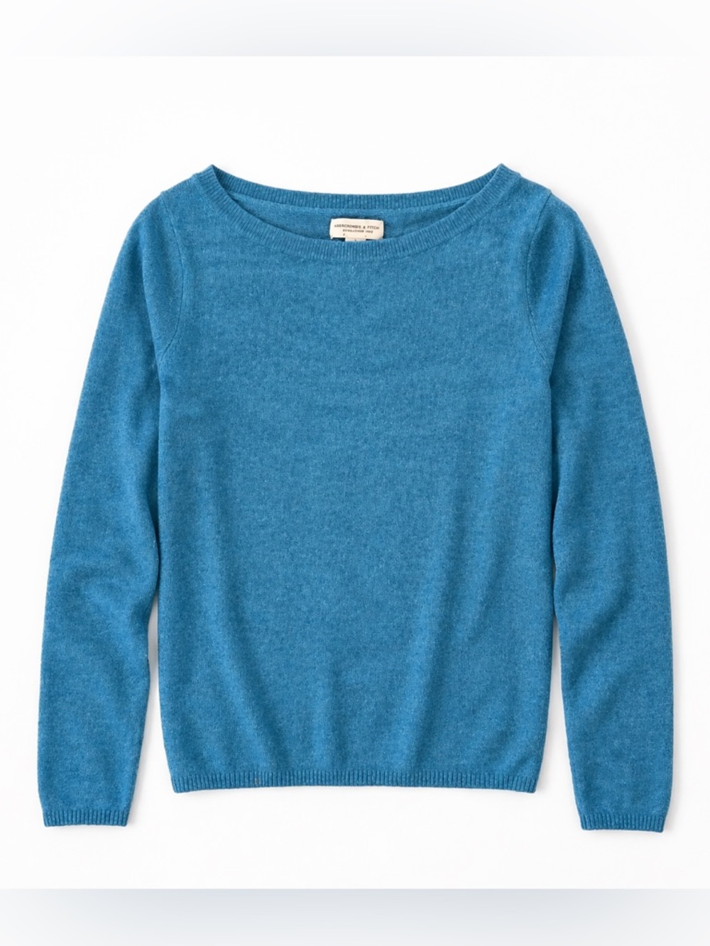 100% Cashmere Sweater Adrienne Vittadini Turquoise Blue Lightweight Spring S